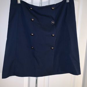 Banana republic button up navy skirt